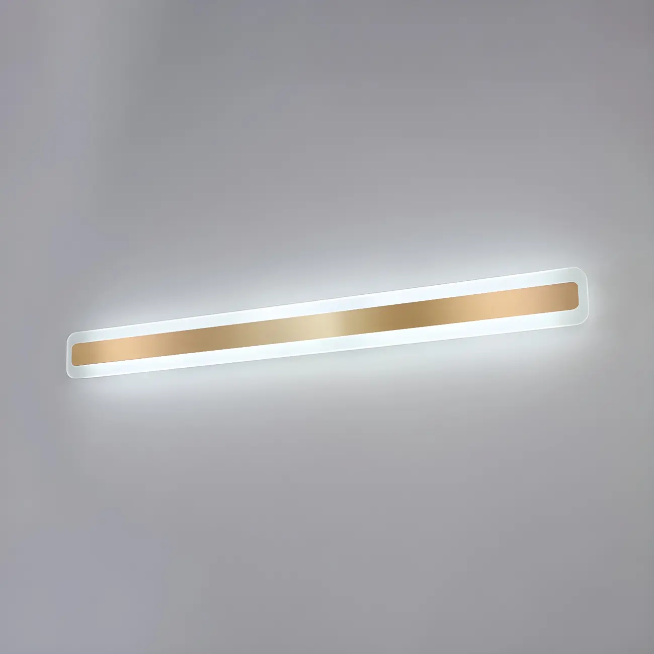 Nordic Gold Long Rectangle LED Wall Lamp for Modern Bathroom Image - 15 | homeyfad