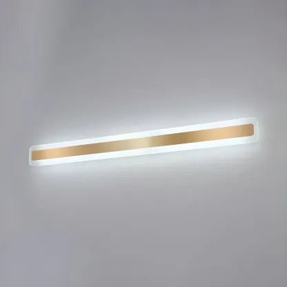 Nordic Gold Long Rectangle LED Wall Lamp for Modern Bathroom Image - 15