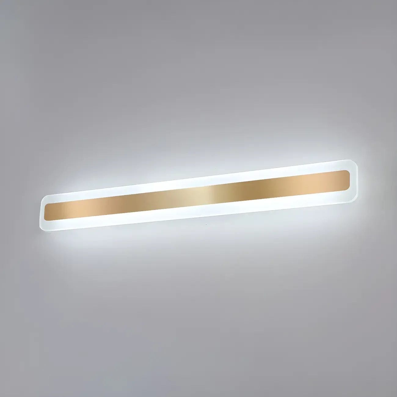 Nordic Gold Long Rectangle LED Wall Lamp for Modern Bathroom Image - 22