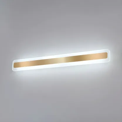 Nordic Gold Long Rectangle LED Wall Lamp for Modern Bathroom Image - 22