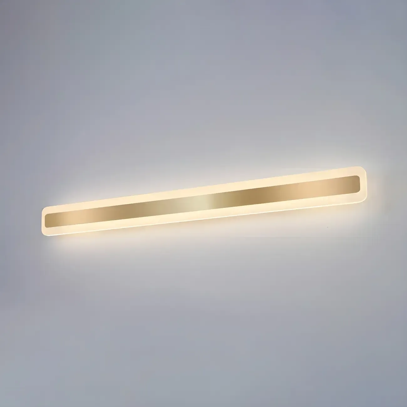 Nordic Gold Long Rectangle LED Wall Lamp for Modern Bathroom Image - 23