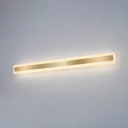 Nordic Gold Long Rectangle LED Wall Lamp for Modern Bathroom Image - 23