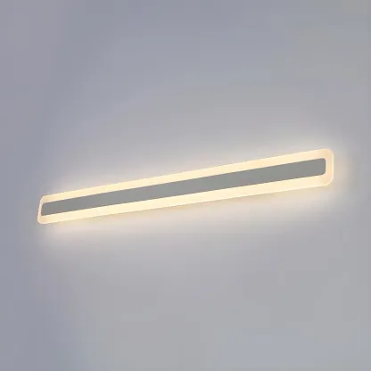 Nordic Gold Long Rectangle LED Wall Lamp for Modern Bathroom Image - 26