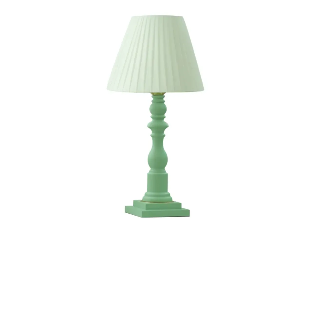 Simplistic Wood Base WIth Beige Fabric Pleated Shade For Residential Use Image - 2