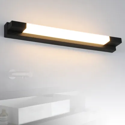 Modern Black LED Dimmable Vanity Light with Acrylic Shade for Mirror Headlight Image - 1