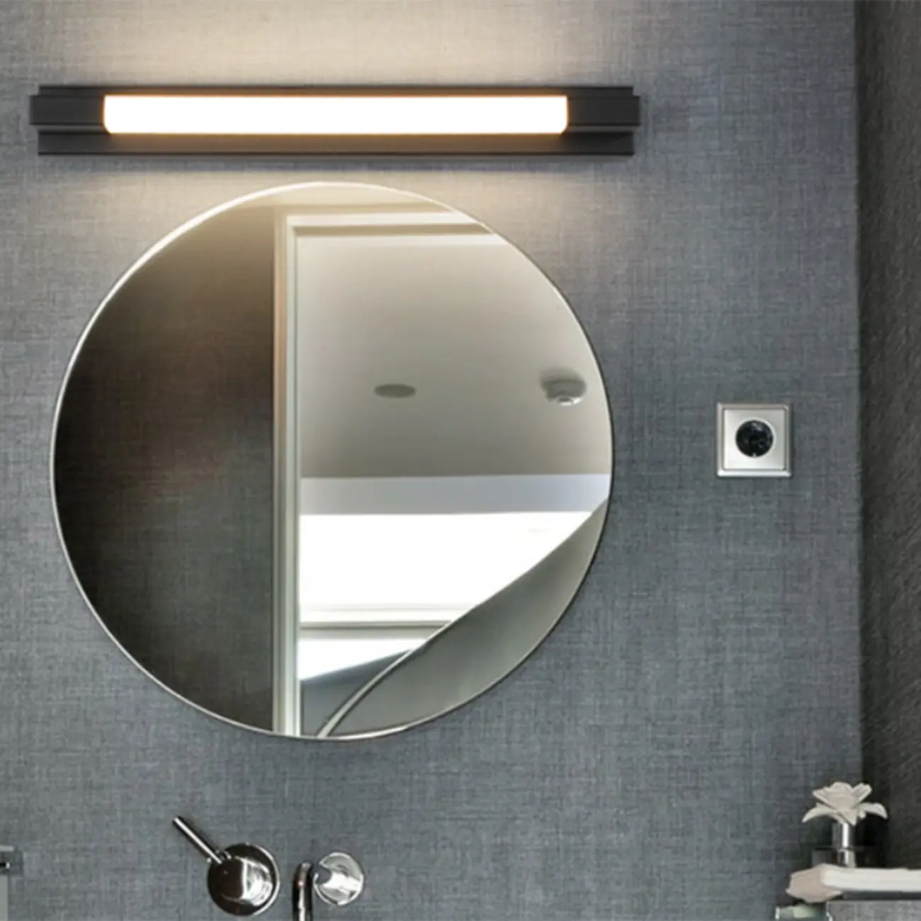 Modern Black LED Dimmable Vanity Light with Acrylic Shade for Mirror Headlight Image - 3 | homeyfad