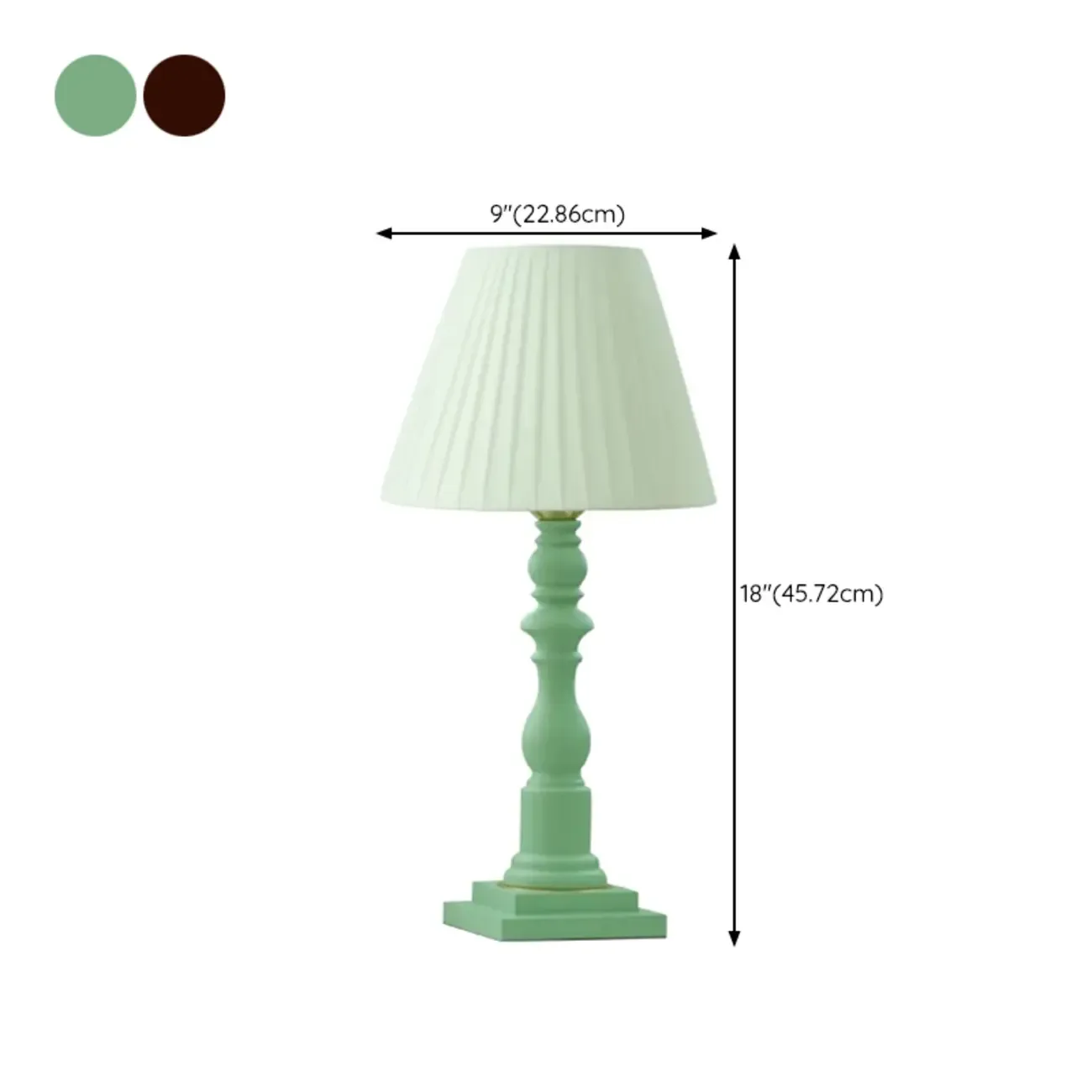 Simplistic Wood Base WIth Beige Fabric Pleated Shade For Residential Use #size