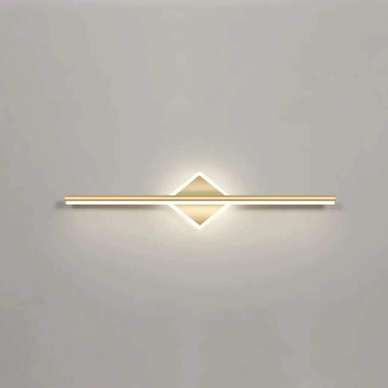 Minimalist Gold Linear LED Vanity Light for Bathroom Image - 6 | homeyfad