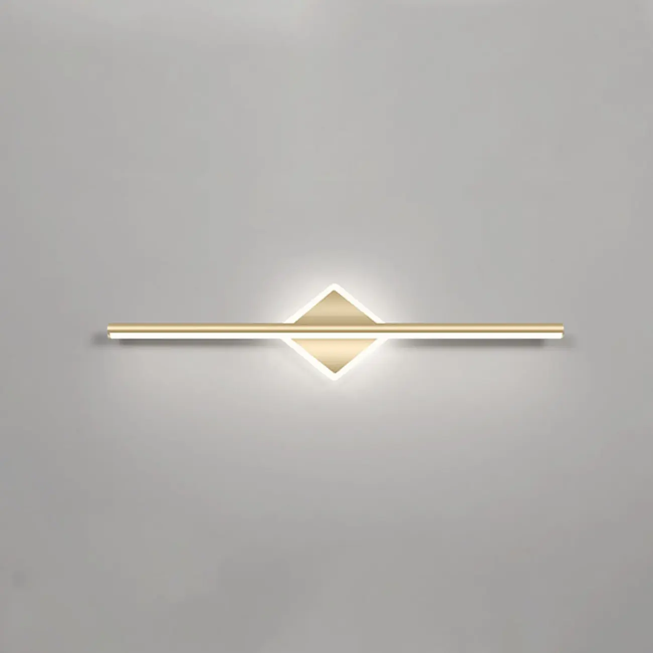 Minimalist Gold Linear LED Vanity Light for Bathroom Image - 7 | homeyfad