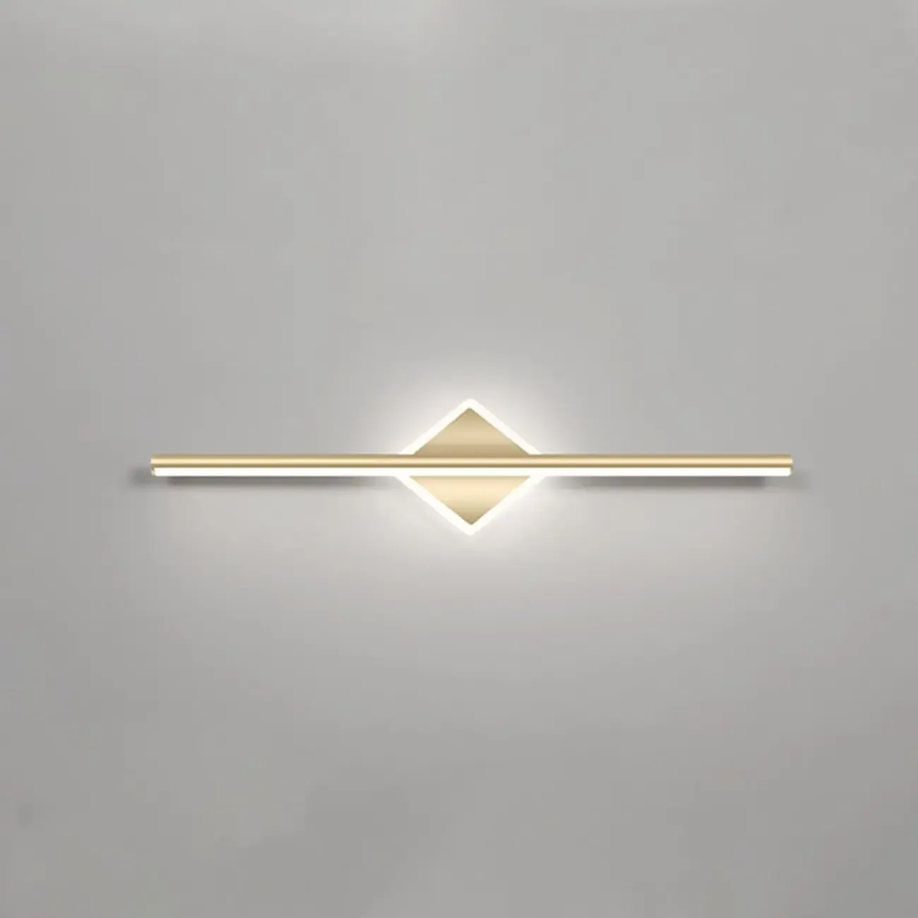 Minimalist Gold Linear LED Vanity Light for Bathroom Image - 7