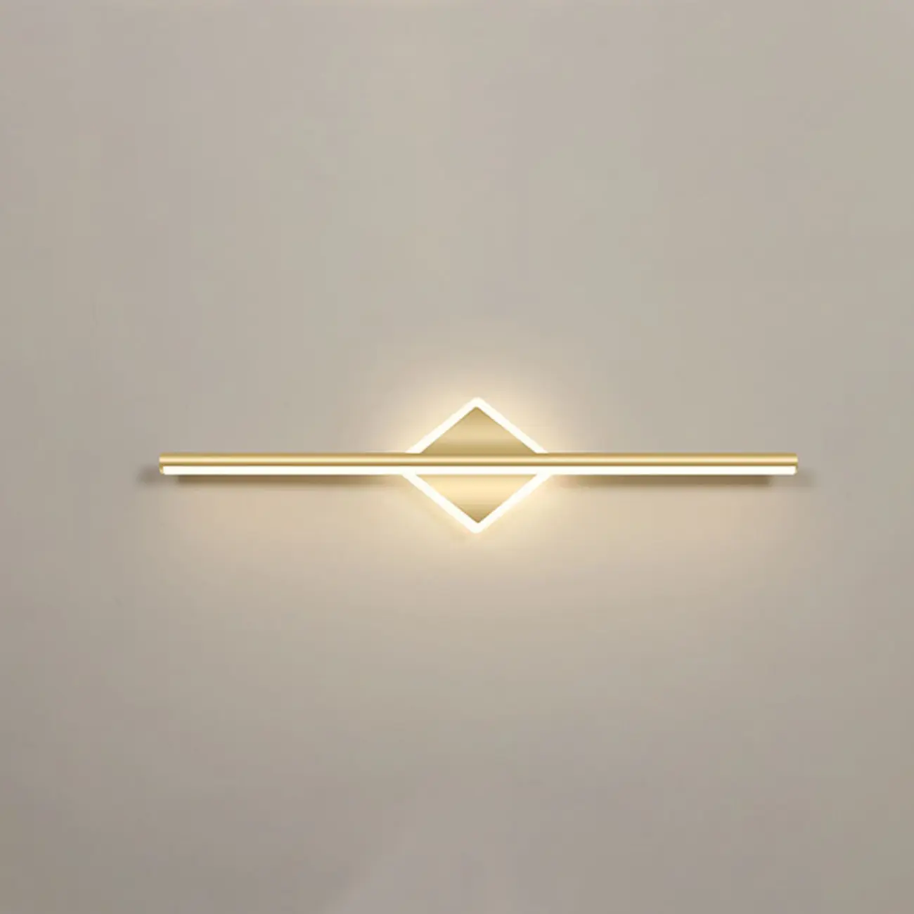 Minimalist Gold Linear LED Vanity Light for Bathroom Image - 8 | homeyfad