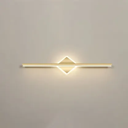 Minimalist Gold Linear LED Vanity Light for Bathroom Image - 8