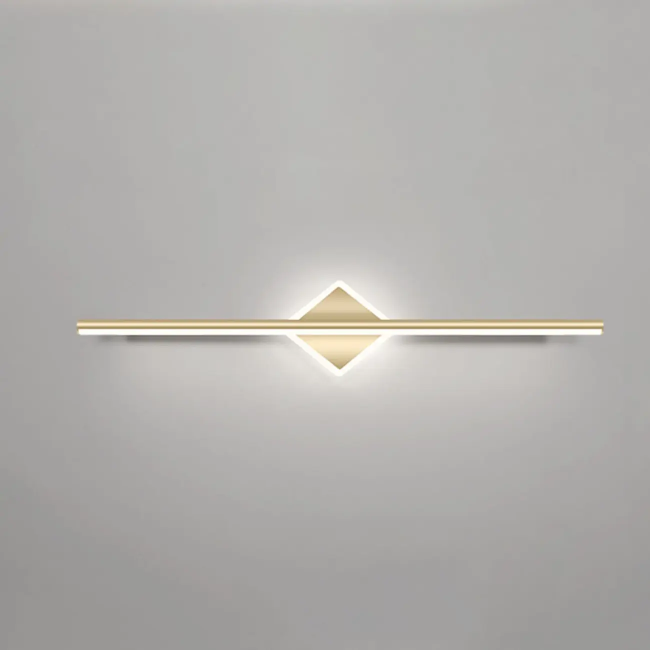 Minimalist Gold Linear LED Vanity Light for Bathroom Image - 10 | homeyfad
