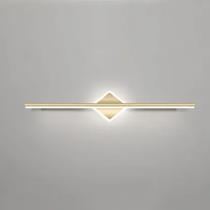 Minimalist Gold Linear LED Vanity Light for Bathroom Image - 10