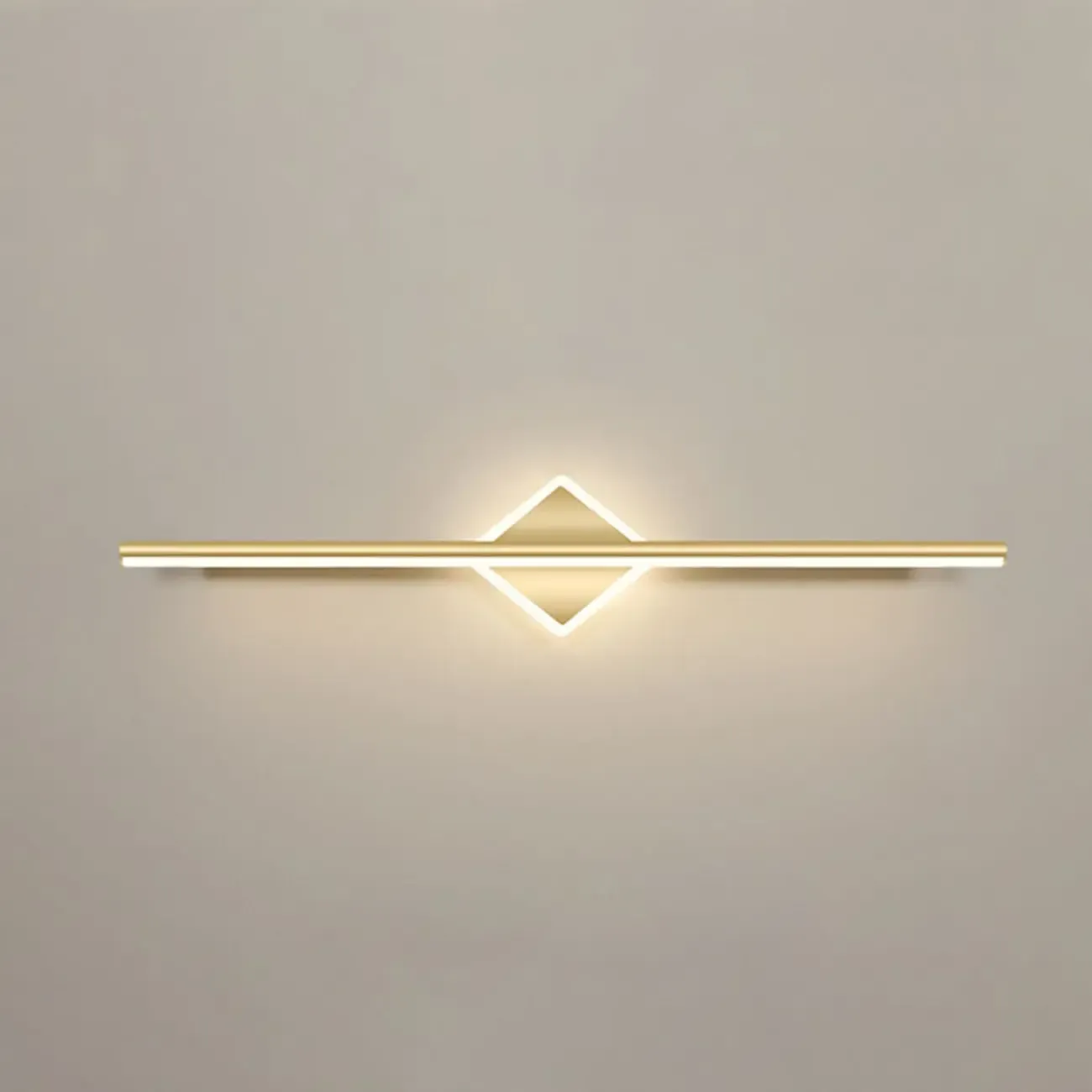 Minimalist Gold Linear LED Vanity Light for Bathroom Image - 11