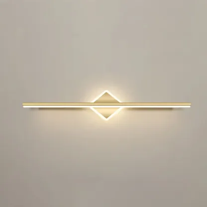 Minimalist Gold Linear LED Vanity Light for Bathroom Image - 11