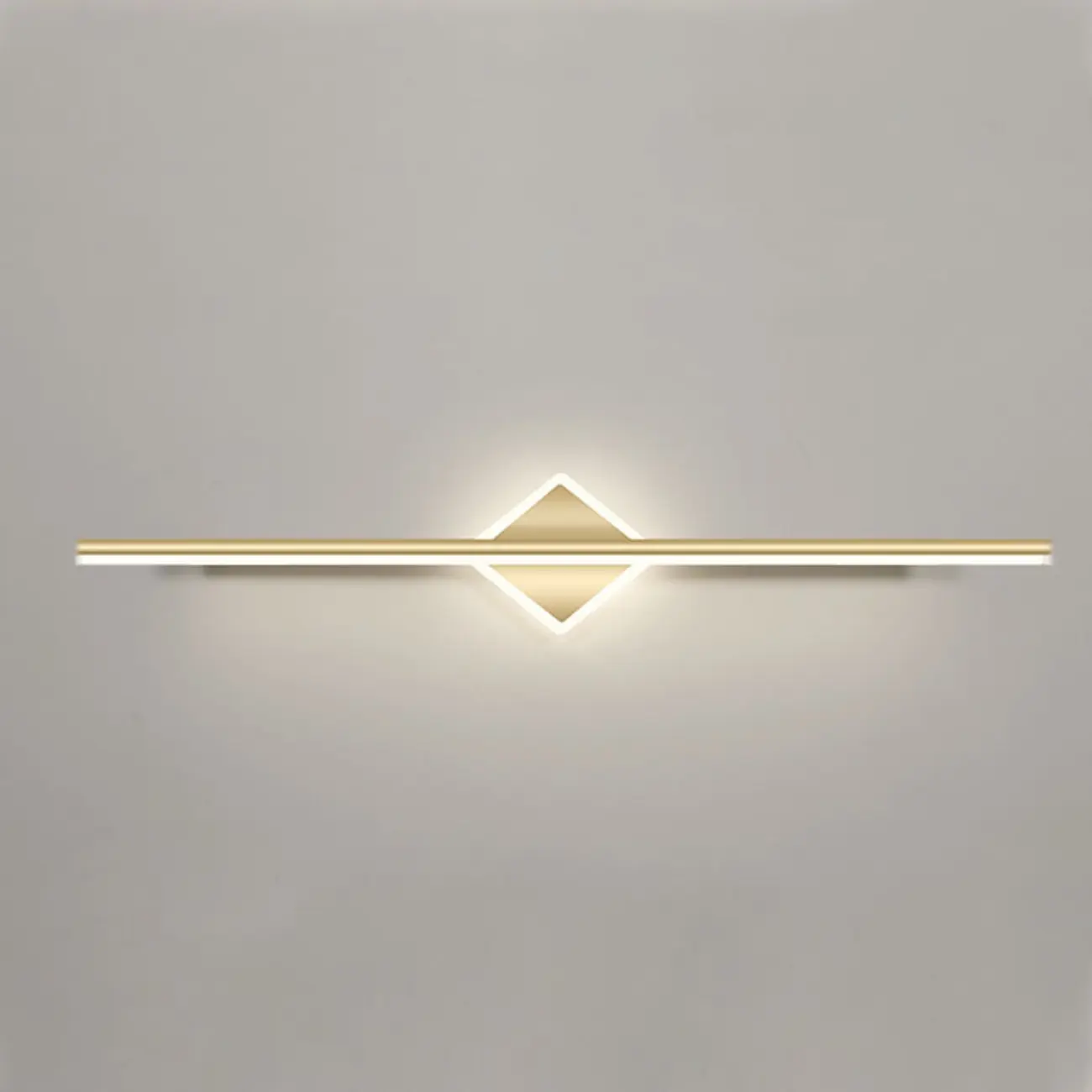 Minimalist Gold Linear LED Vanity Light for Bathroom Image - 12 | homeyfad