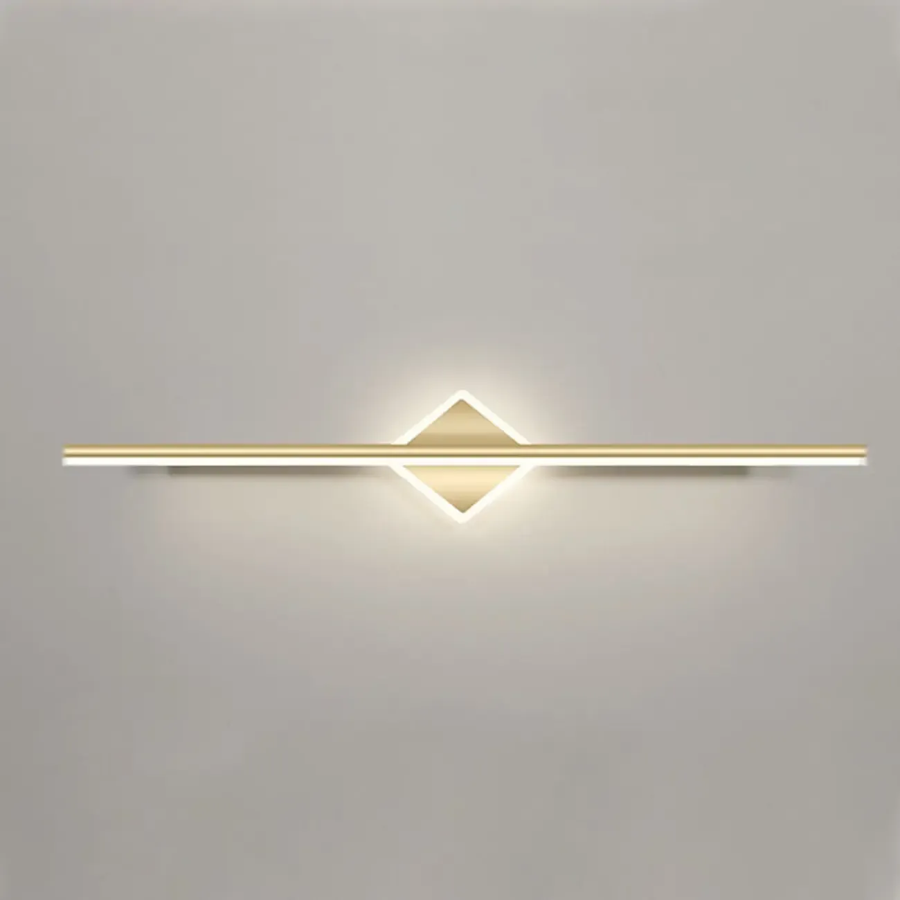 Minimalist Gold Linear LED Vanity Light for Bathroom Image - 12
