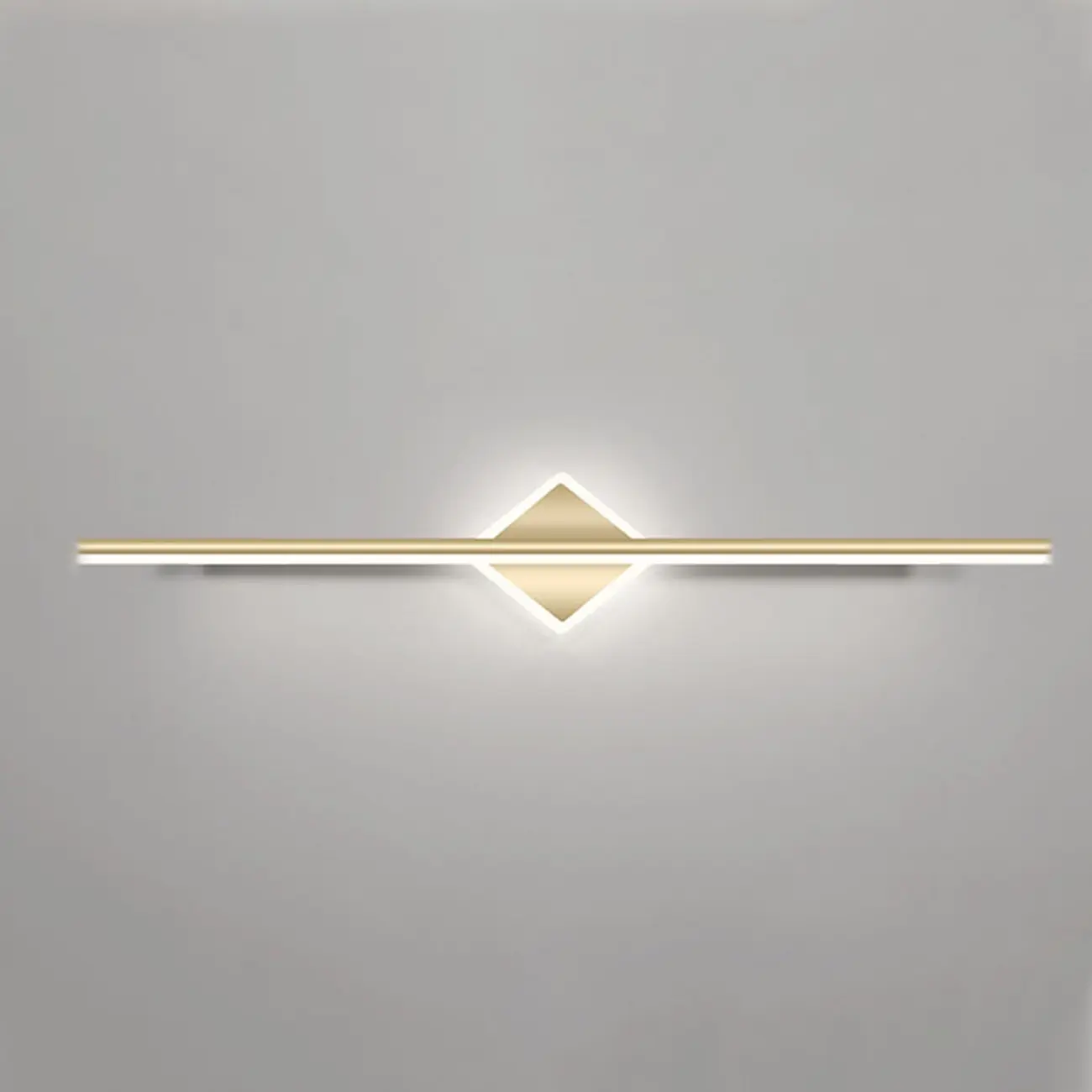 Minimalist Gold Linear LED Vanity Light for Bathroom Image - 13 | homeyfad