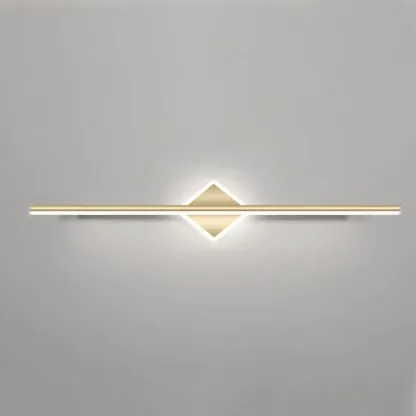 Minimalist Gold Linear LED Vanity Light for Bathroom Image - 13