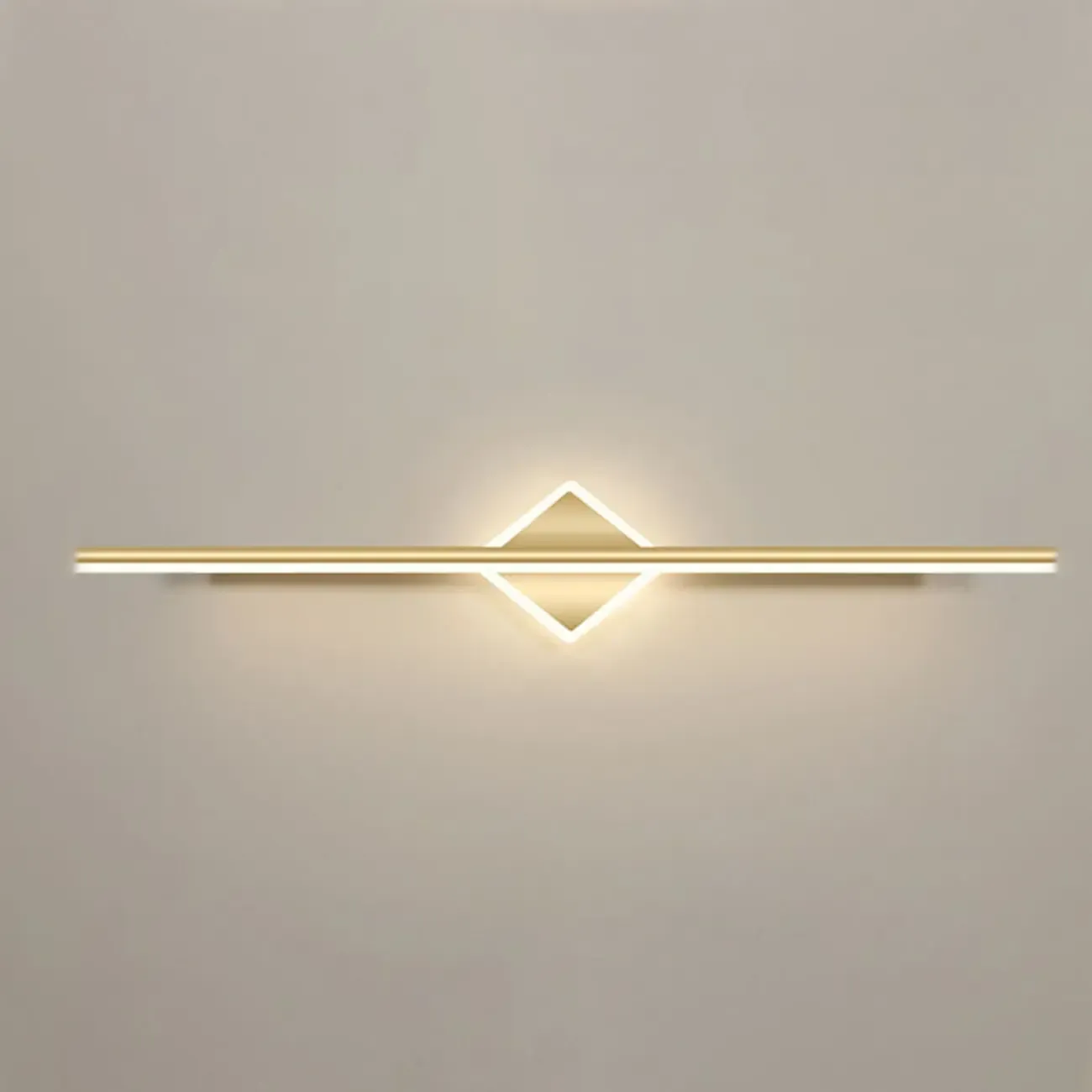 Minimalist Gold Linear LED Vanity Light for Bathroom Image - 14