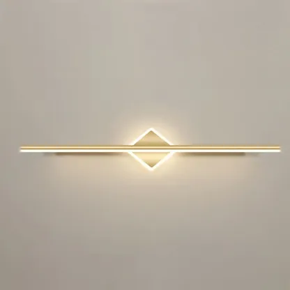 Minimalist Gold Linear LED Vanity Light for Bathroom Image - 14
