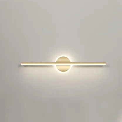 Minimalist Gold Linear LED Vanity Light for Bathroom Image - 15