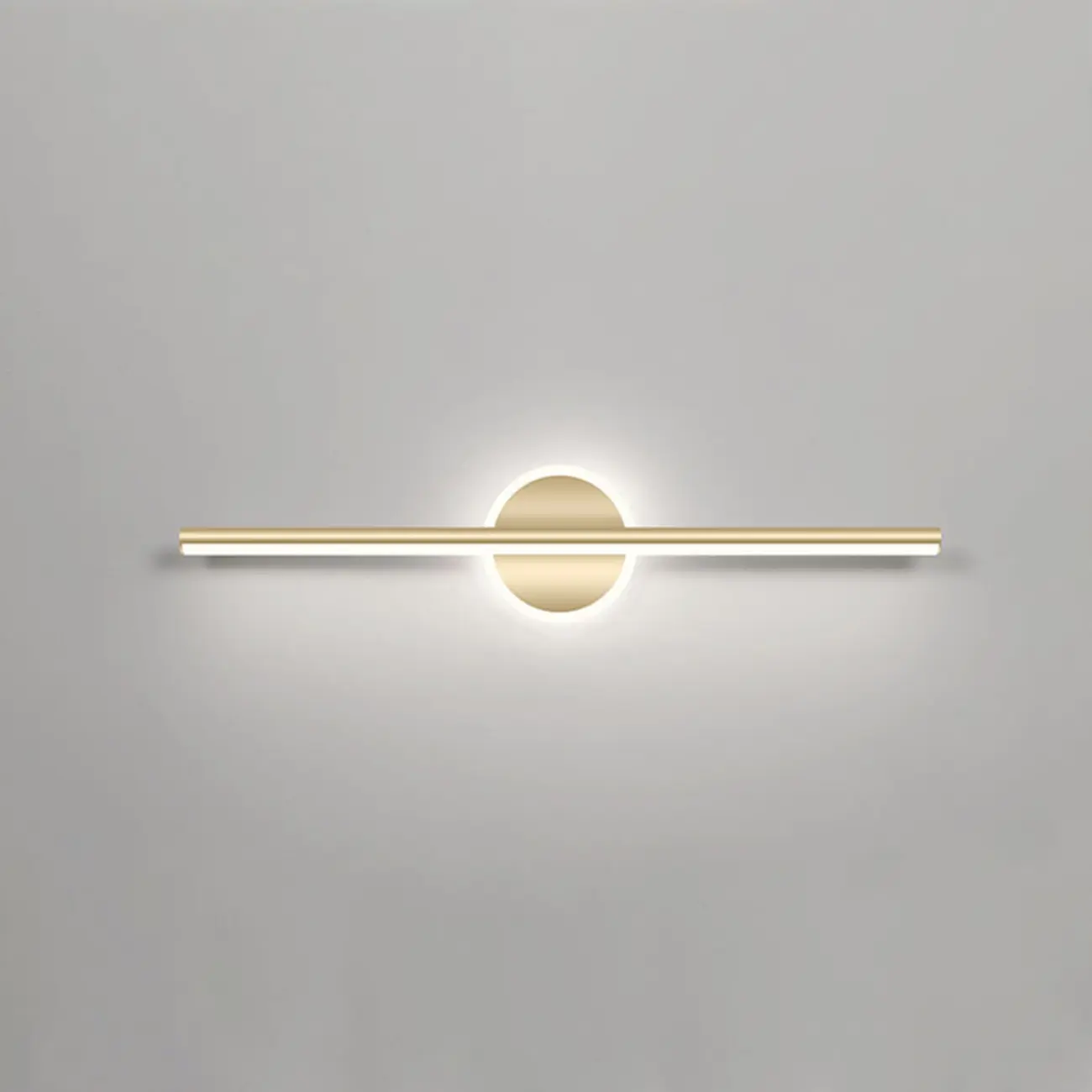 Minimalist Gold Linear LED Vanity Light for Bathroom Image - 16 | homeyfad