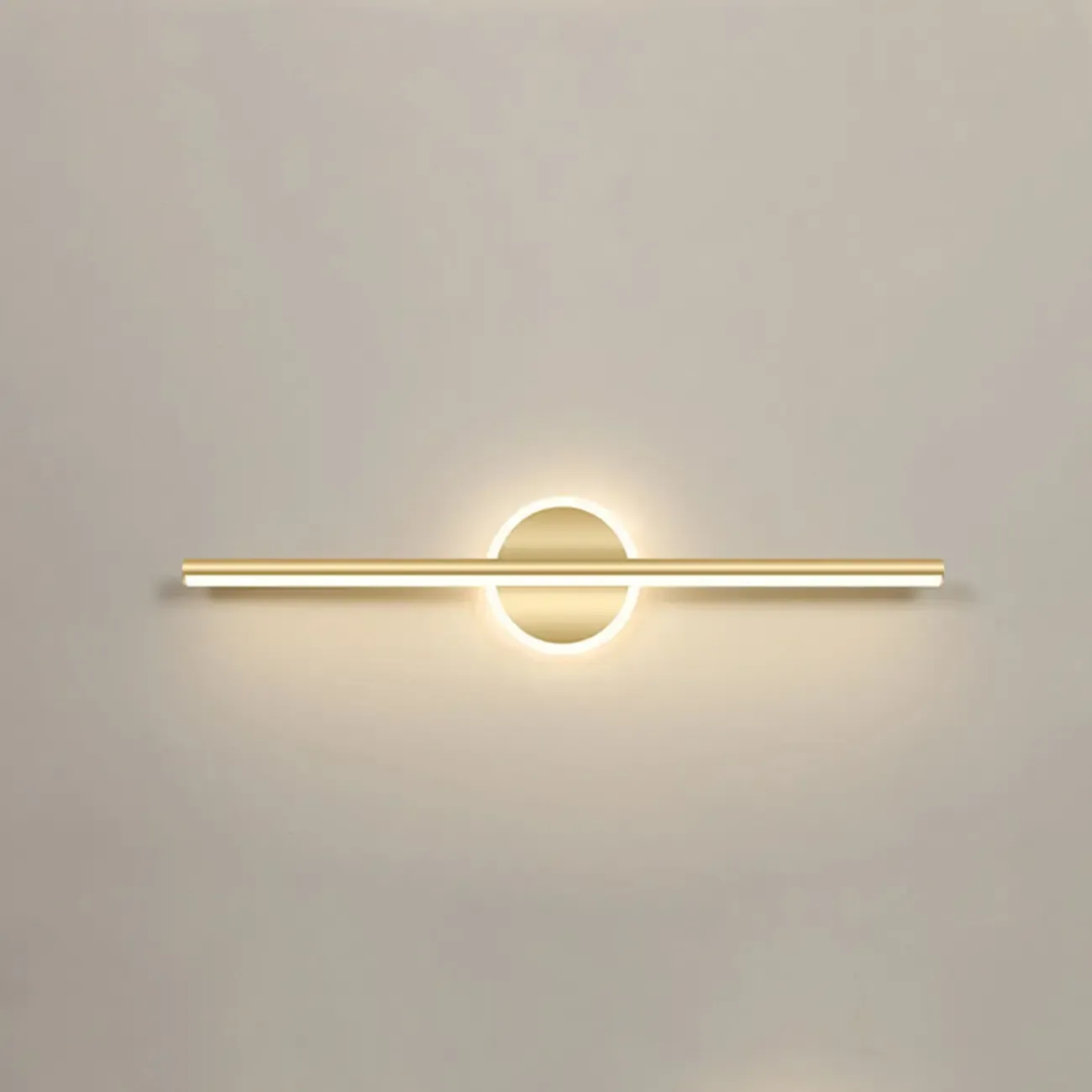 Minimalist Gold Linear LED Vanity Light for Bathroom Image - 17