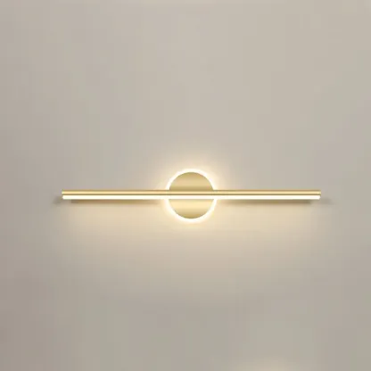 Minimalist Gold Linear LED Vanity Light for Bathroom Image - 17