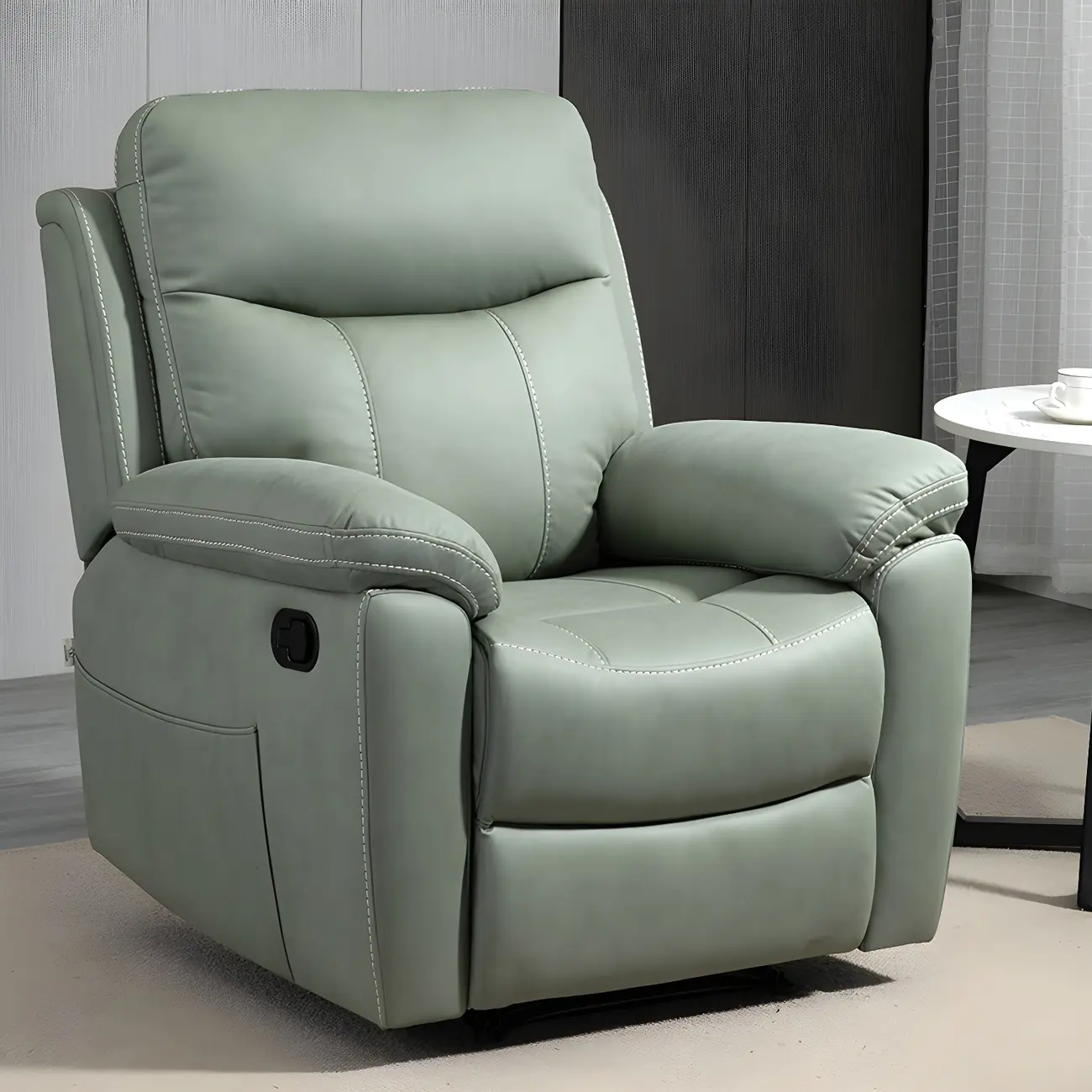 Modern Faux Leather Swivel Rocker Power Lift Recliners with Heater and Massage Image - 3 | homeyfad