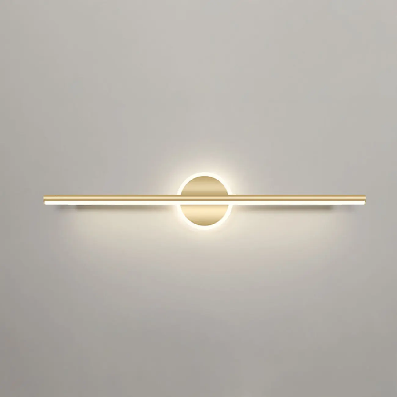 Minimalist Gold Linear LED Vanity Light for Bathroom Image - 18 | homeyfad