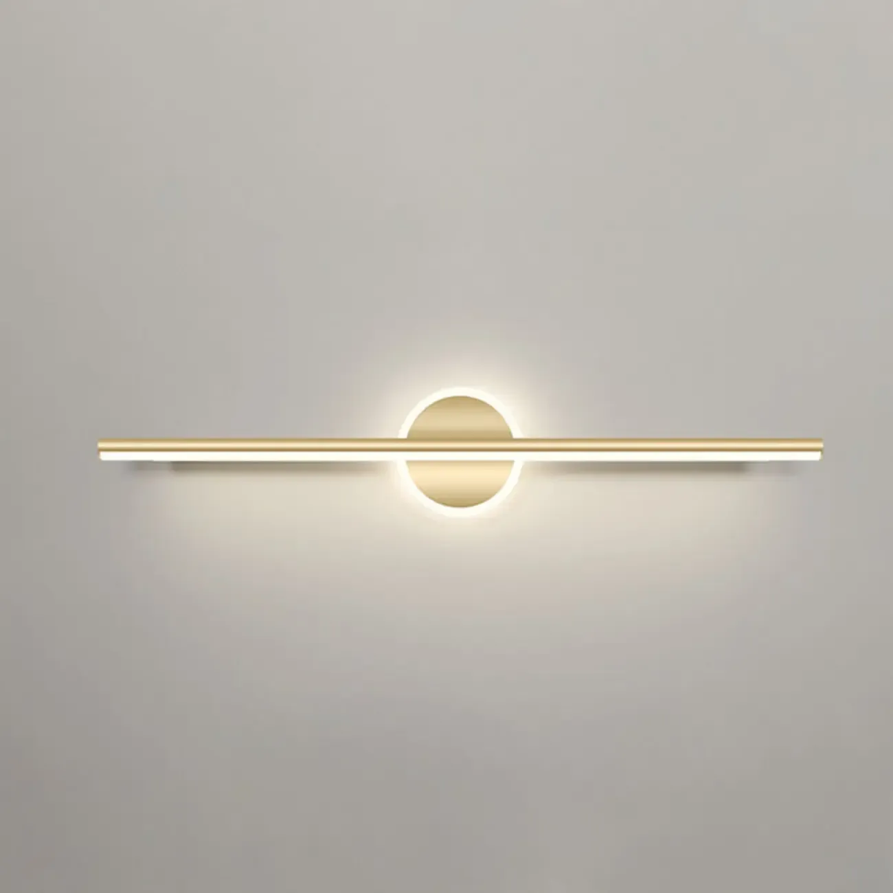 Minimalist Gold Linear LED Vanity Light for Bathroom Image - 18