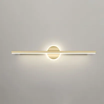 Minimalist Gold Linear LED Vanity Light for Bathroom Image - 18