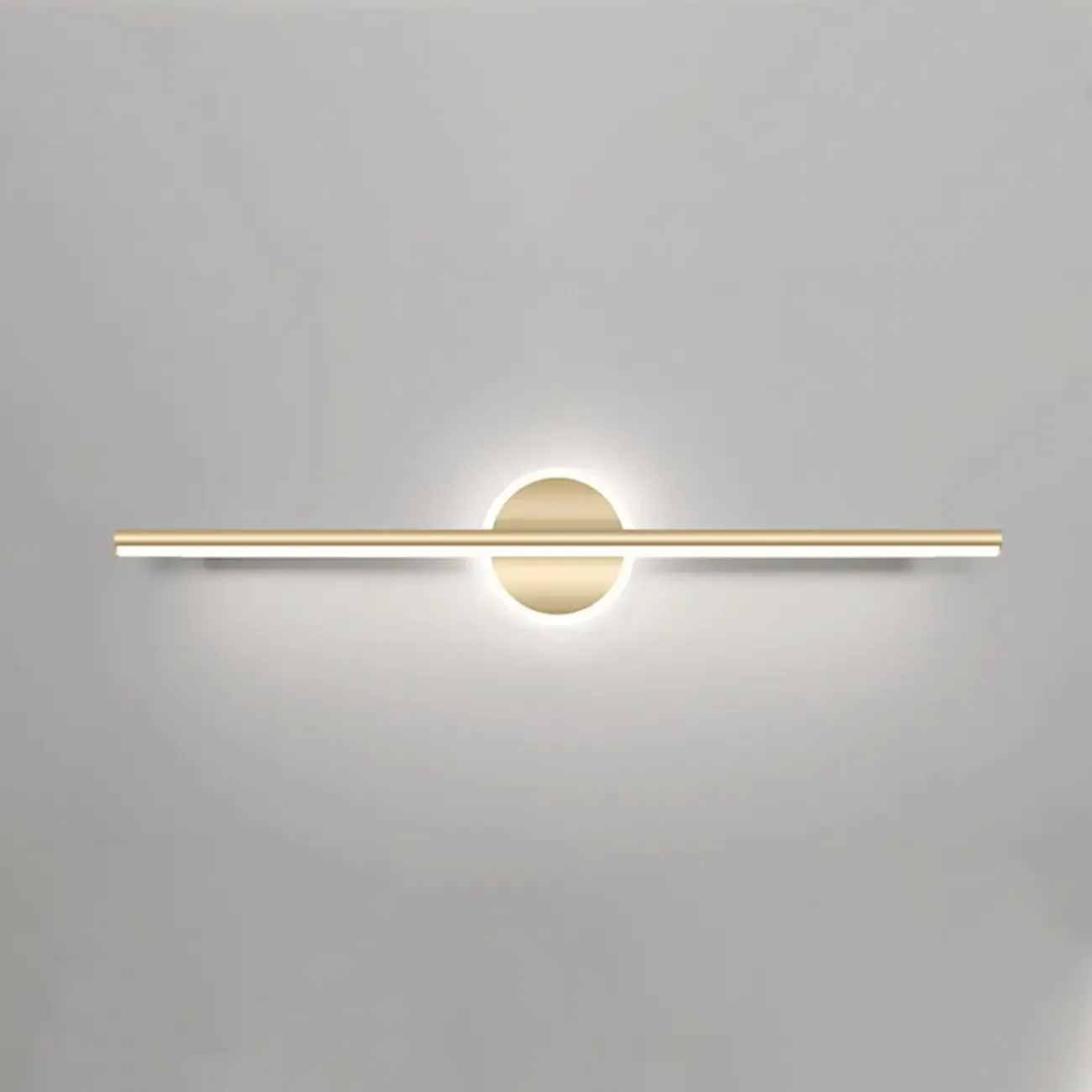 Minimalist Gold Linear LED Vanity Light for Bathroom Image - 19
