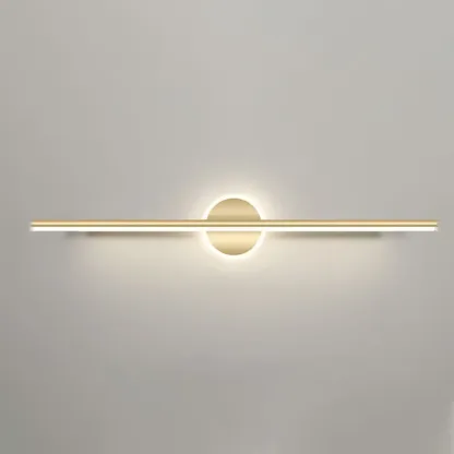 Minimalist Gold Linear LED Vanity Light for Bathroom Image - 21