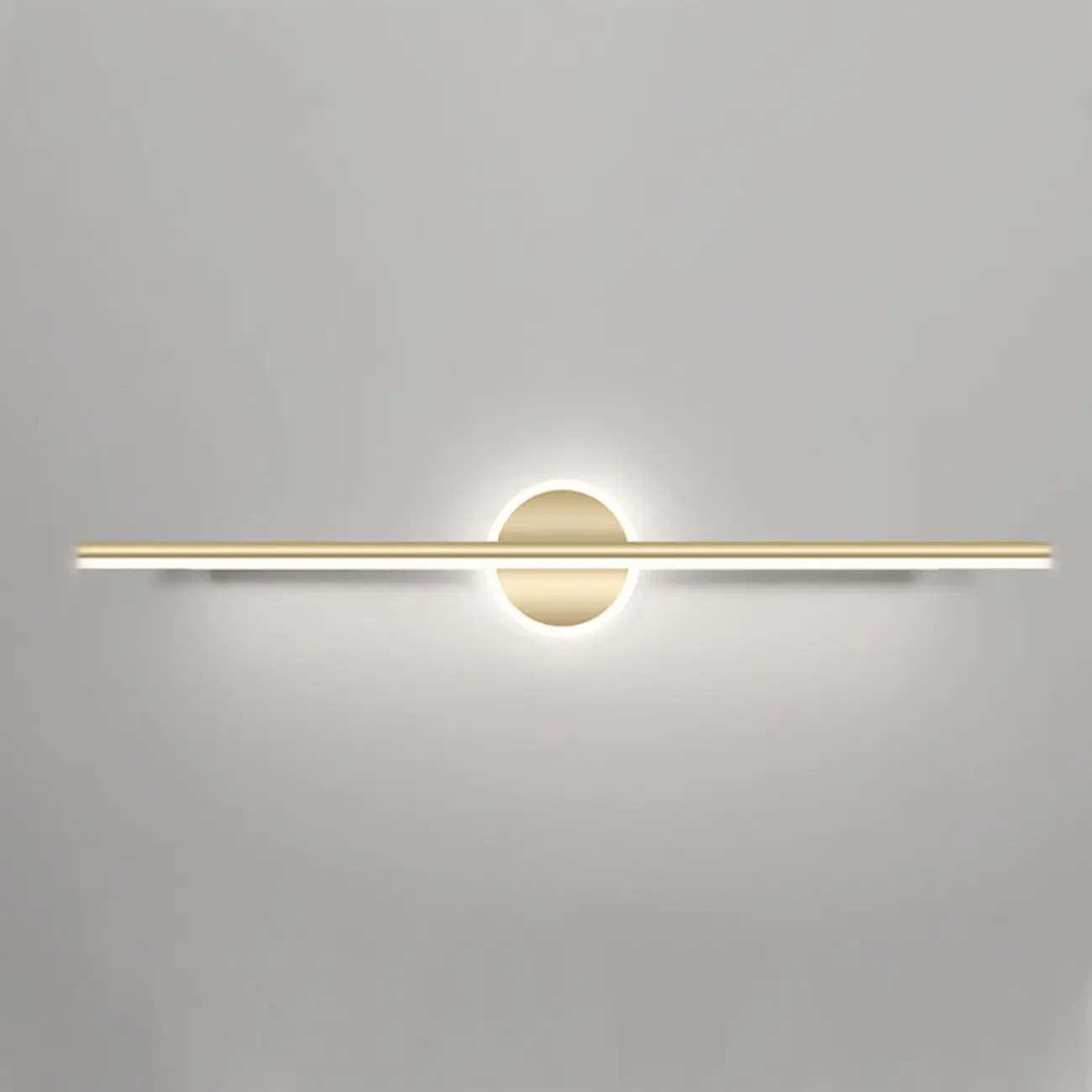 Minimalist Gold Linear LED Vanity Light for Bathroom Image - 22 | homeyfad