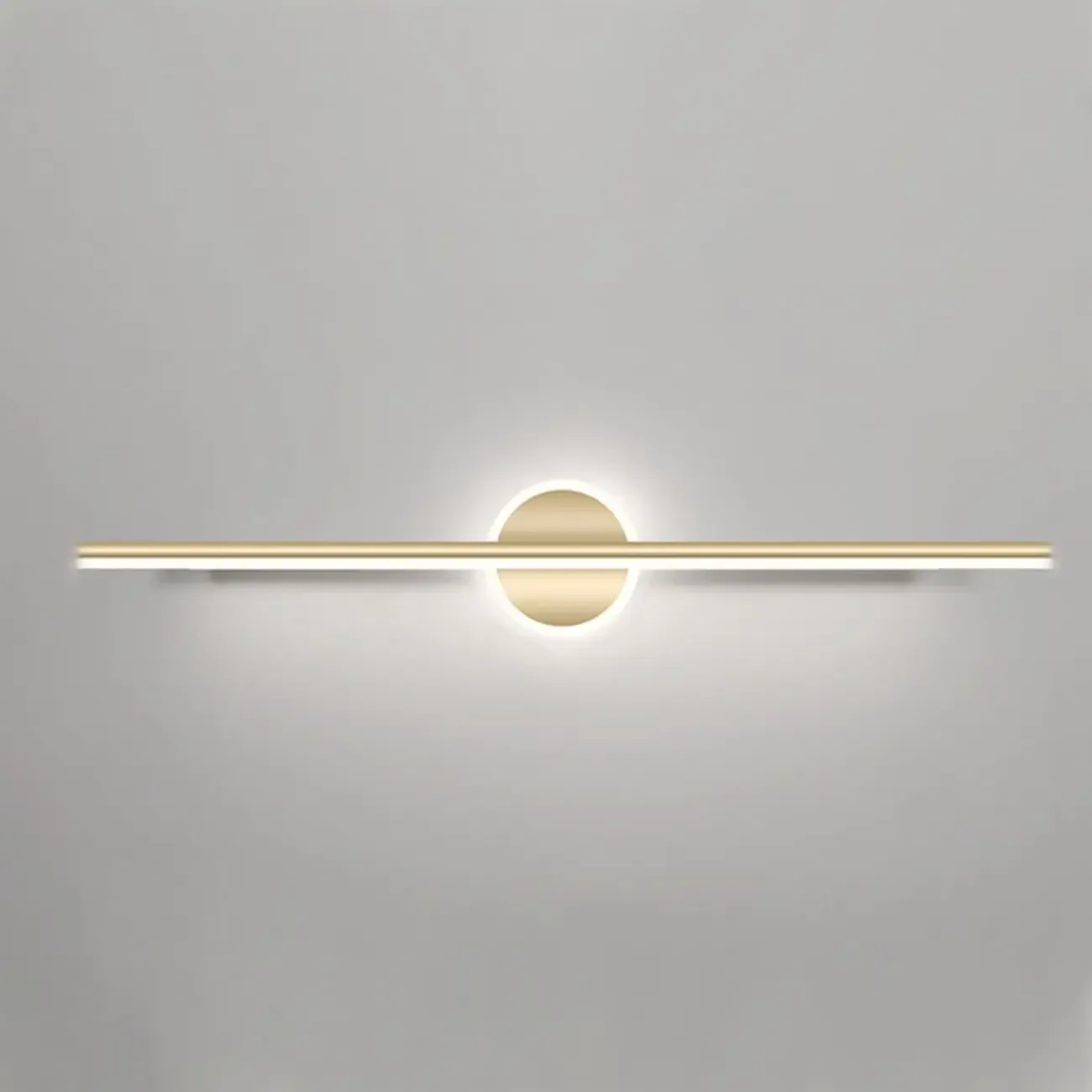 Minimalist Gold Linear LED Vanity Light for Bathroom Image - 22