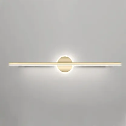Minimalist Gold Linear LED Vanity Light for Bathroom Image - 22