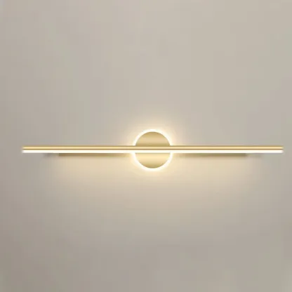 Minimalist Gold Linear LED Vanity Light for Bathroom Image - 23
