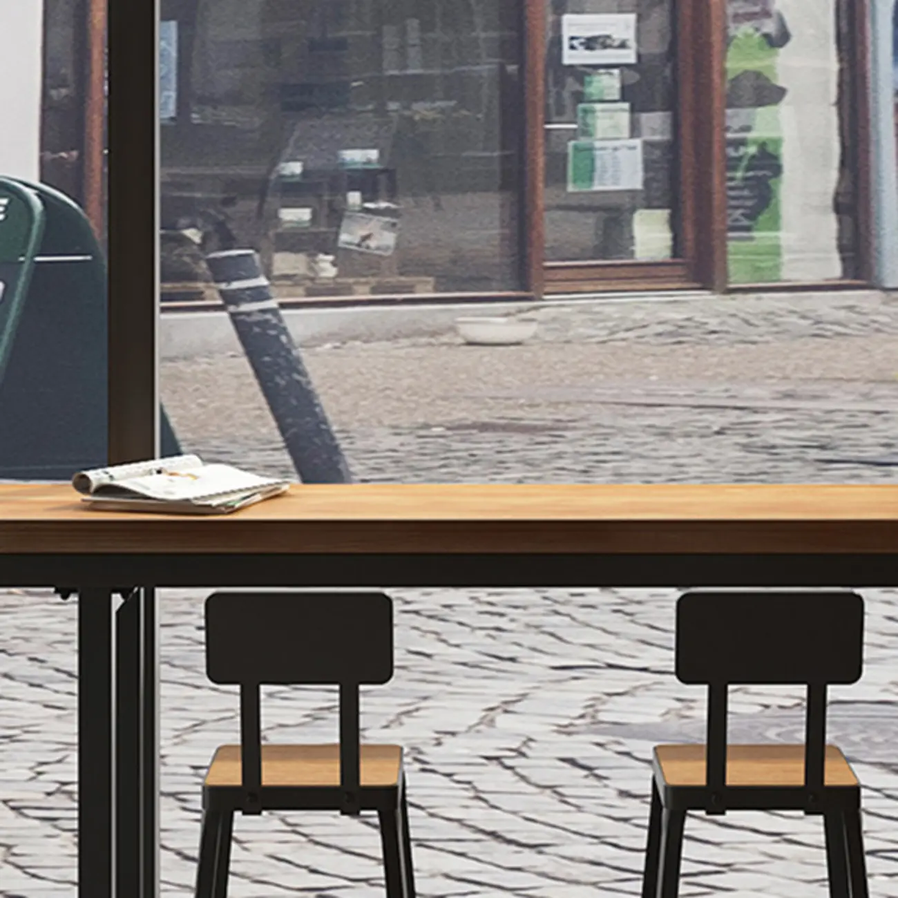 Industrial Solid Wood Bar Set with Metal Legs Image - 7 | homeyfad