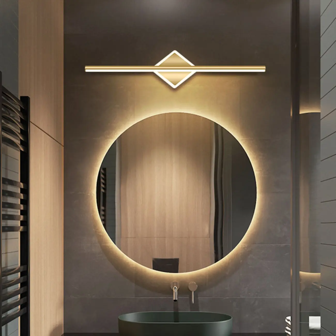Minimalist Gold Linear LED Vanity Light for Bathroom Image - 29 | homeyfad