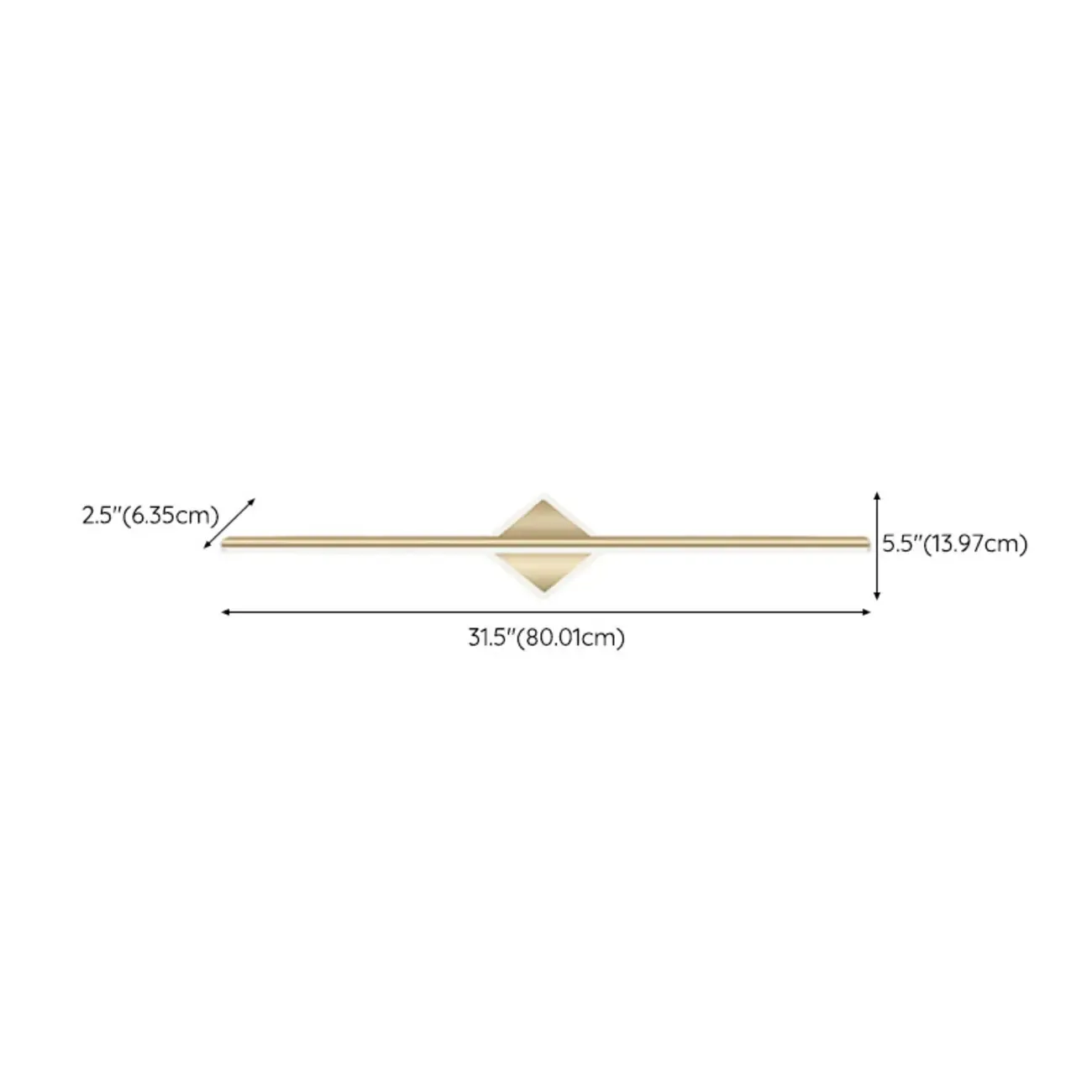 Minimalist Gold Linear LED Vanity Light for Bathroom Image - 33