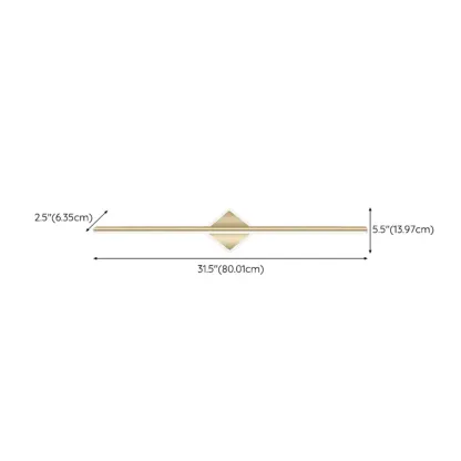 Minimalist Gold Linear LED Vanity Light for Bathroom Image - 33