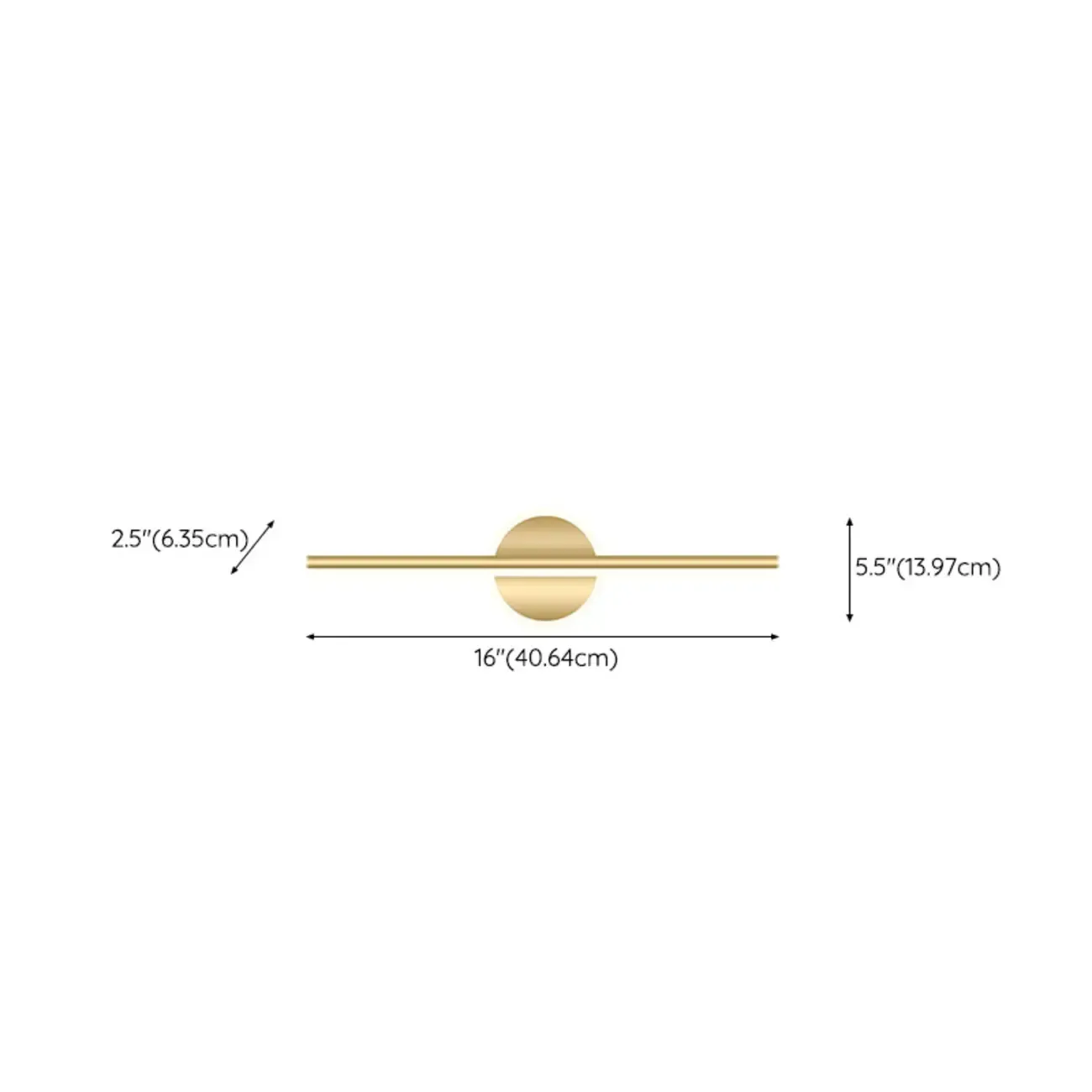 Minimalist Gold Linear LED Vanity Light for Bathroom Image - 34