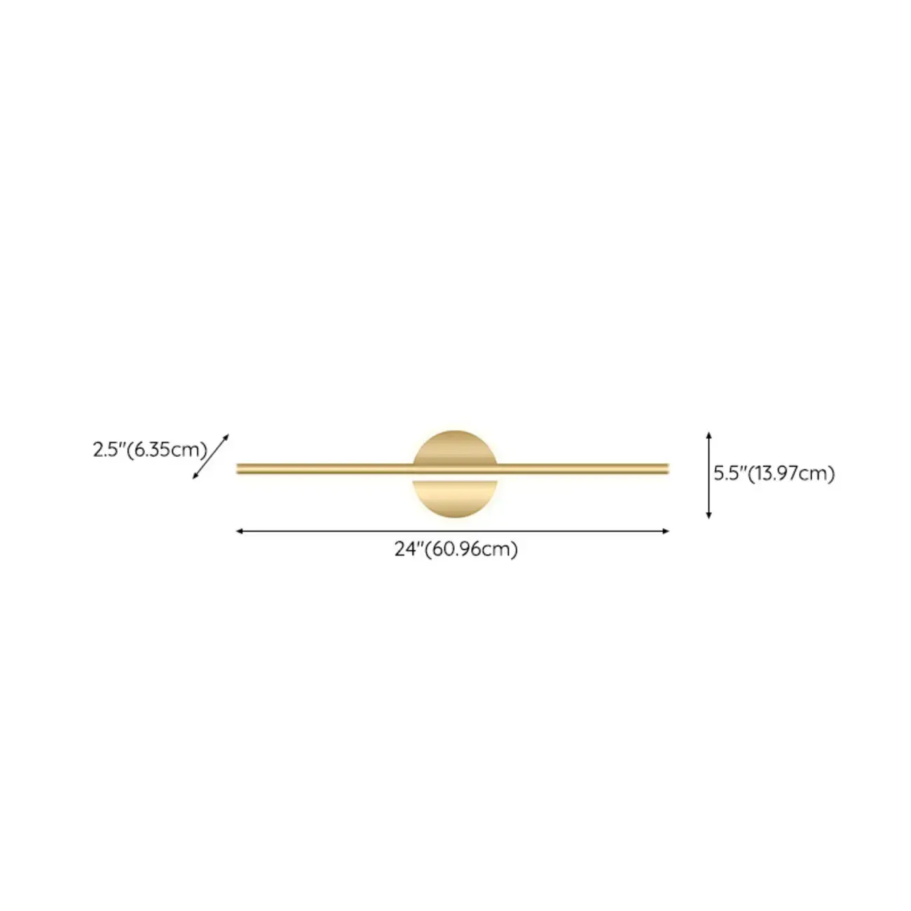 Minimalist Gold Linear LED Vanity Light for Bathroom Image - 35