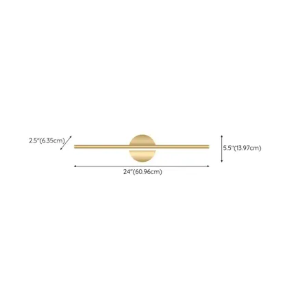 Minimalist Gold Linear LED Vanity Light for Bathroom Image - 35