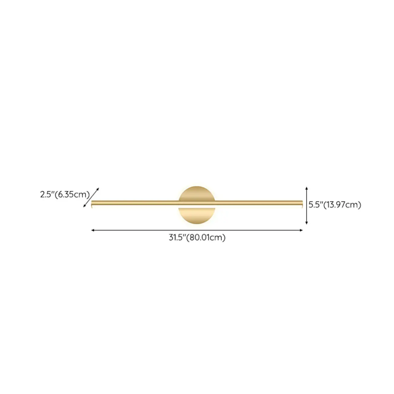 Minimalist Gold Linear LED Vanity Light for Bathroom Image - 36 | homeyfad