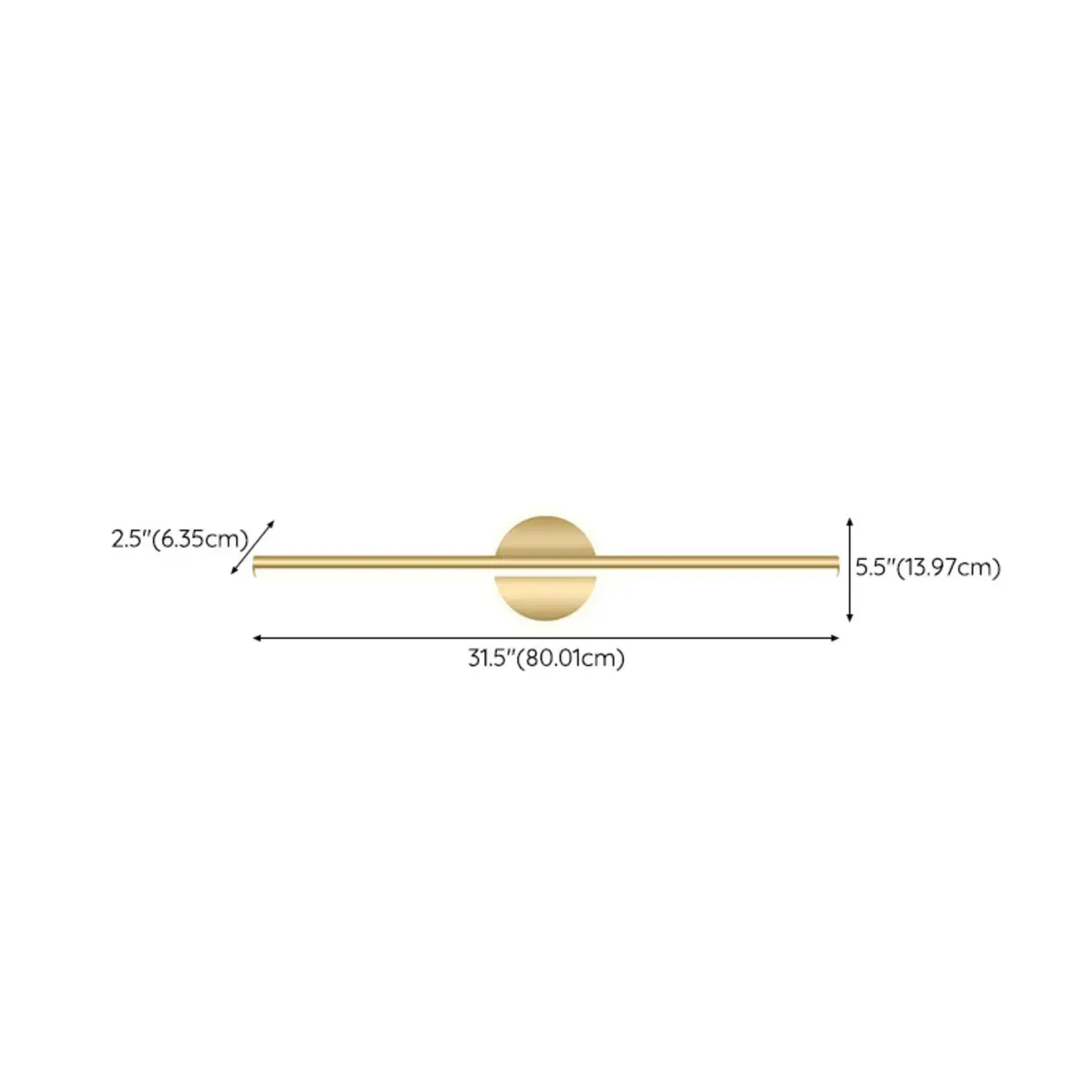 Minimalist Gold Linear LED Vanity Light for Bathroom Image - 36