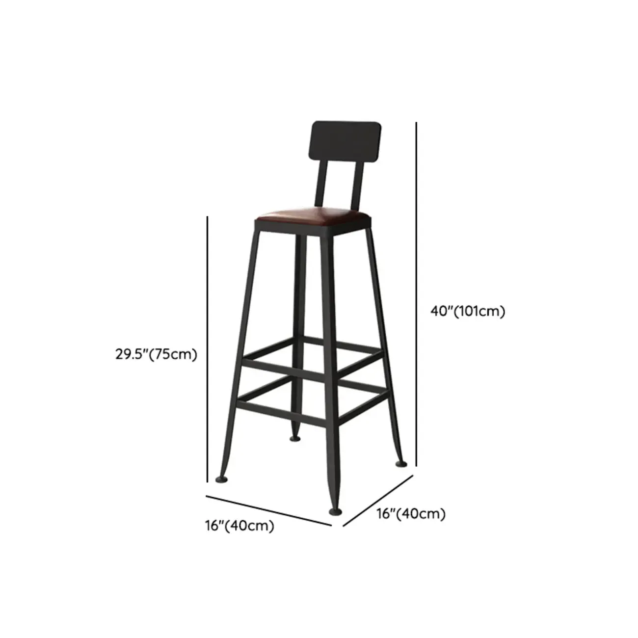 Industrial Solid Wood Bar Set with Metal Legs Image - 20